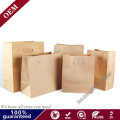 Eco-Friendly Stand up Packaging Shopping Brown Kraft Paper Die Cut Handle Bag Paper Lunch Bags for Food Delivery